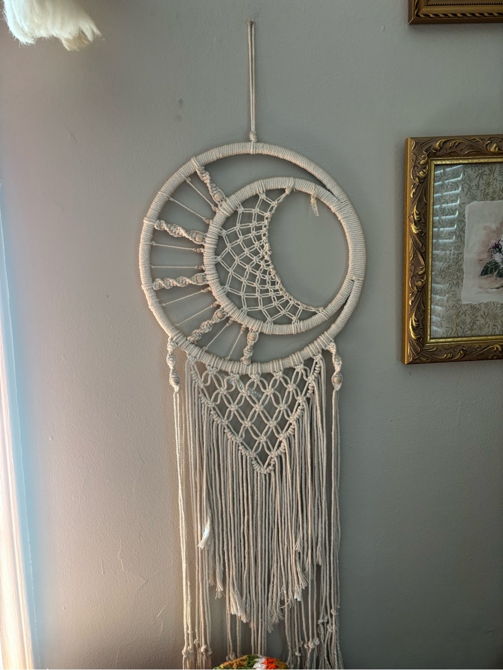 Handmade Cream Macramé Wall Hanging Dreamcatcher